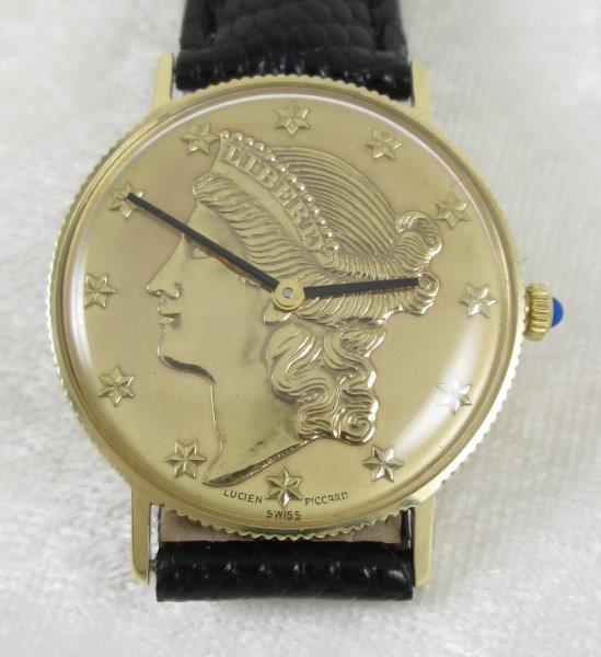 Lucien Piccard 14K Yellow Gold Liberty Dial Watch