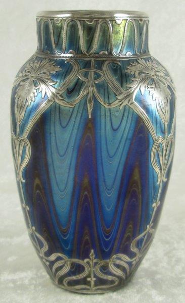 Loetz Silver Overlay Vase