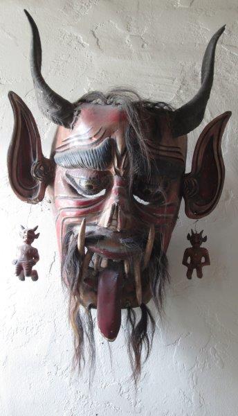Vintage Mexican Diablo / Devil Dance Mask from Guanajuato, Mexico