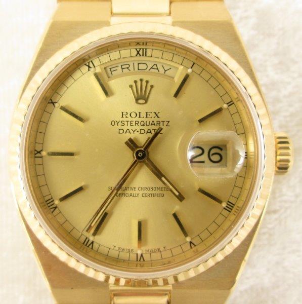 Mens 18K Gold Rolex Oyster Day Date