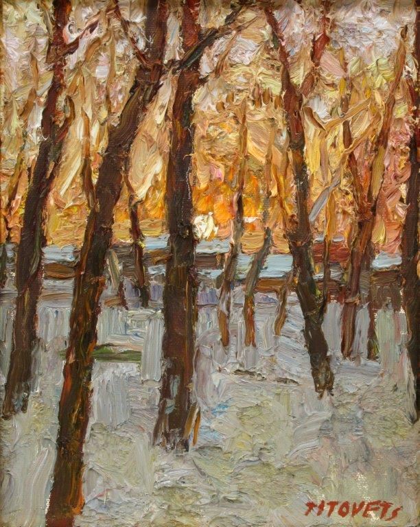 Aleksander Titovets painting Sunset