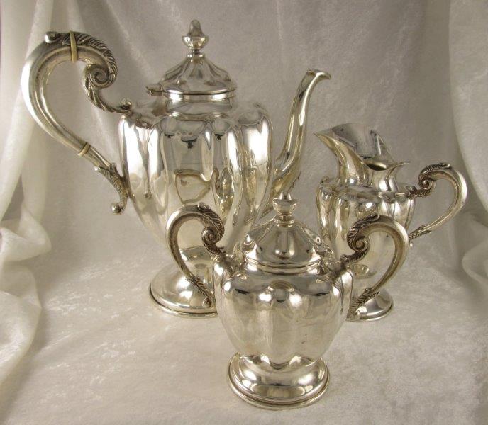 3 Piece Mexican Sterling Tea / Coffee Service